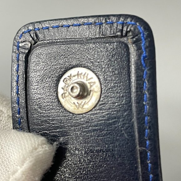 Loewe Unisex Navy Blue Leather Bi-fold Wallet - Picture 3 of 10